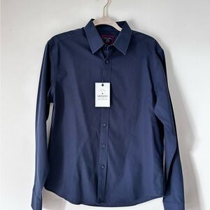 UNTUCKit Men's Deep Blue Dress Shirt